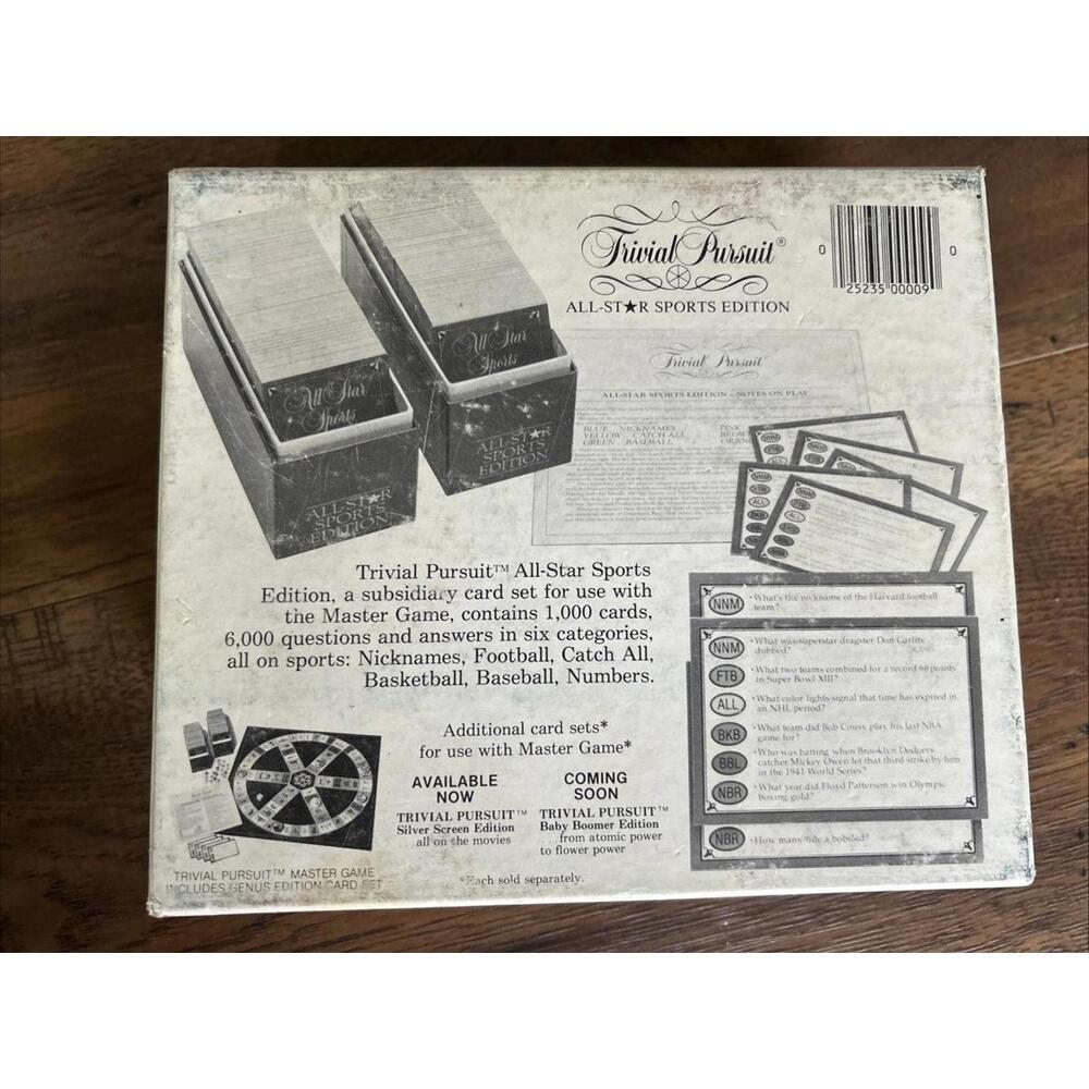 Vintage Trivial Pursuit All-Star Sport Edition Card Set 1981 - Picture 3 of 7